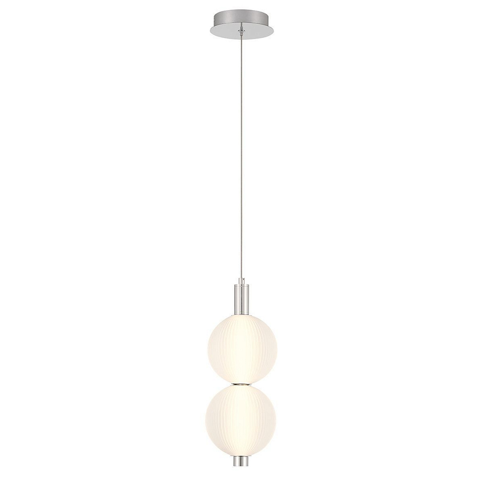 QN-PALMAS-2MP-PN PALMAS Polished Nickel/Frosted White// подвесной LED 1х20  х   