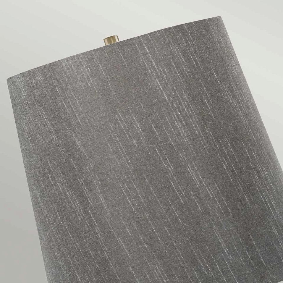 SPIN-TL-GREY SPIN Mid Grey Glaze/Polished Nickel/Grey// настольный E27 1х60  х   