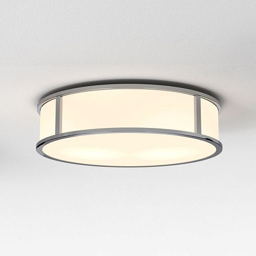 1121017 MASHIKO 300 ROUND Polished Chrome/White// потолочный E27 1х60  х  1121017