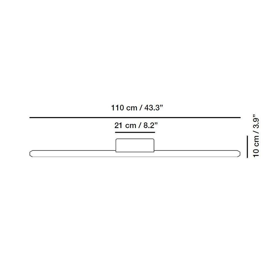 7411000 LINEAL Matt nickel/Matt nickel//матовый настенный LED 1х21  х   