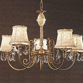 L 1290/5 BIS  antique gold/lacy shades// подвесной E14 5х40  х  L 1290/5 BIS