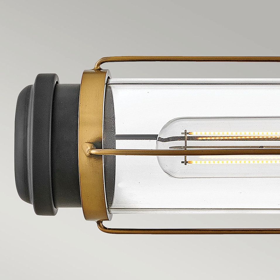 HK-MASTHEAD2-HBBK MASTHEAD Heritage Brass & Black /Clear// настенный E27 2х40  х   