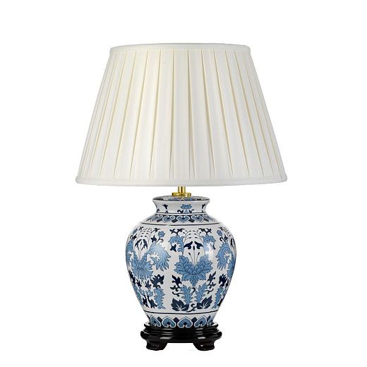 DL-LINYI-TL LINYI Blue and White/Ivory// настольный E27 1х60  х  DL-LINYI-TL
