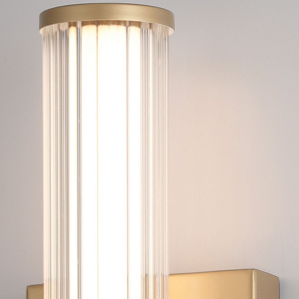 QN-FAYTON-S-BG FAYTON Brushed Gold/Clear// настенный LED 1х14  х   