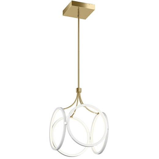 QN-CIRI-P-WH CIRI White with Champagne Gold///белый подвесной LED 1х45  х  QN-CIRI-P-WH