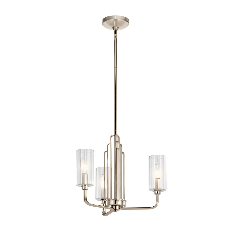 QN-KIMROSE3-PN KIMROSE Polished Nickel/Clear// подвесной E14 3х40  х   
