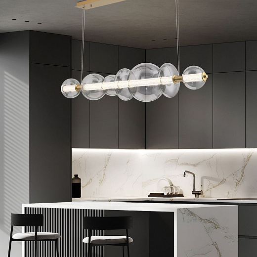 QN-ATOMO-LP7-BG  ATOMO Brushed Gold /Clear// подвесной LED 1х46  х  QN-ATOMO-LP7-BG 