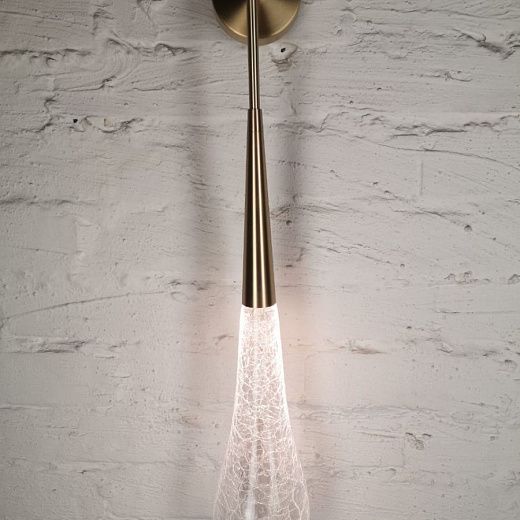 DROP WALL LAMP DROP латунь/прозрачный/кракле// настенный G9 1х7  х  DROP WALL LAMP