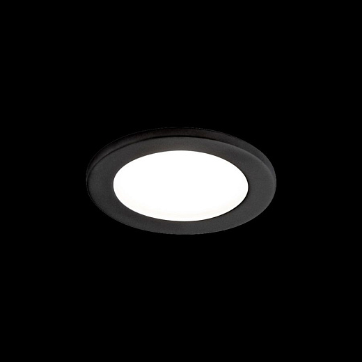 114110B0 (114300B0 + 90059101) LUNA ROUND black matt///white встраиваемый GU5.3 1х35  х  114110B0 (114300B0 + 90059101)