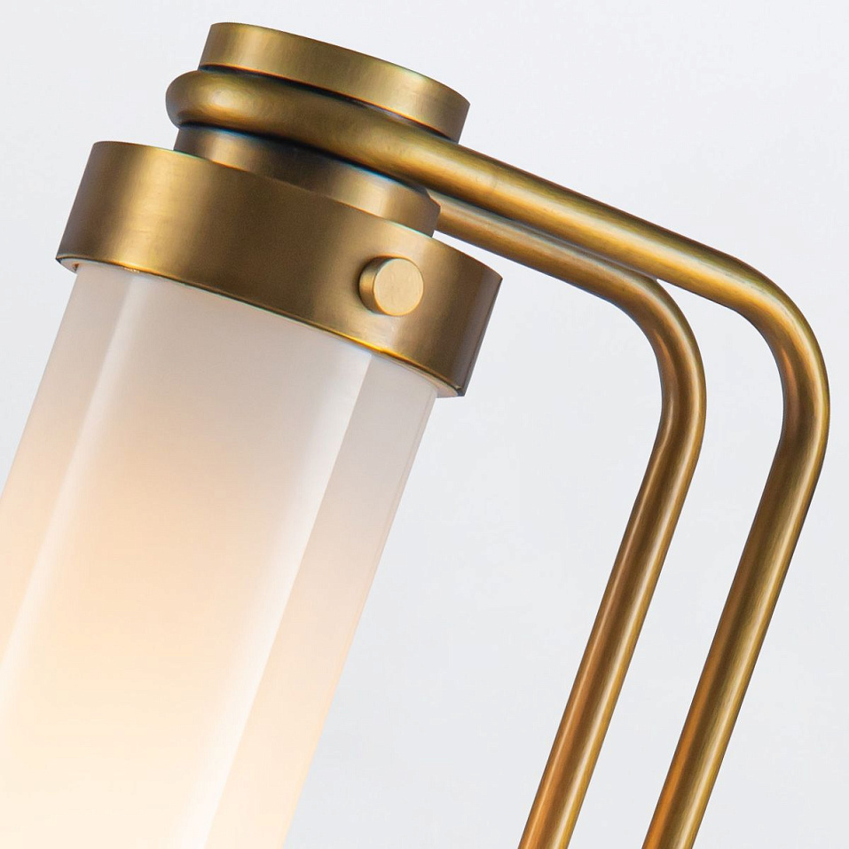 QN-WYNWOOD-TL-VBS  WYNWOOD Vintage Brass/Glossy Opal// настольный E27 1х60  х   