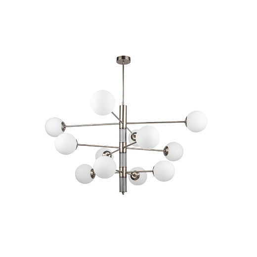 ULT-ZW-12(T) ULTIMO titanium/glass/matt white// подвесной E14 12х60  х  ULT-ZW-12(T)