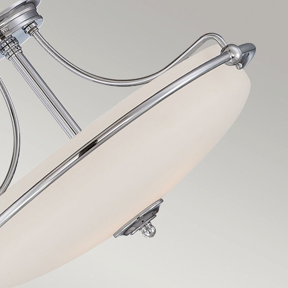 QZ-GRIFFIN-SFS-C GRIFFIN Polished Chrome/Opal// потолочный E27 3х60  х