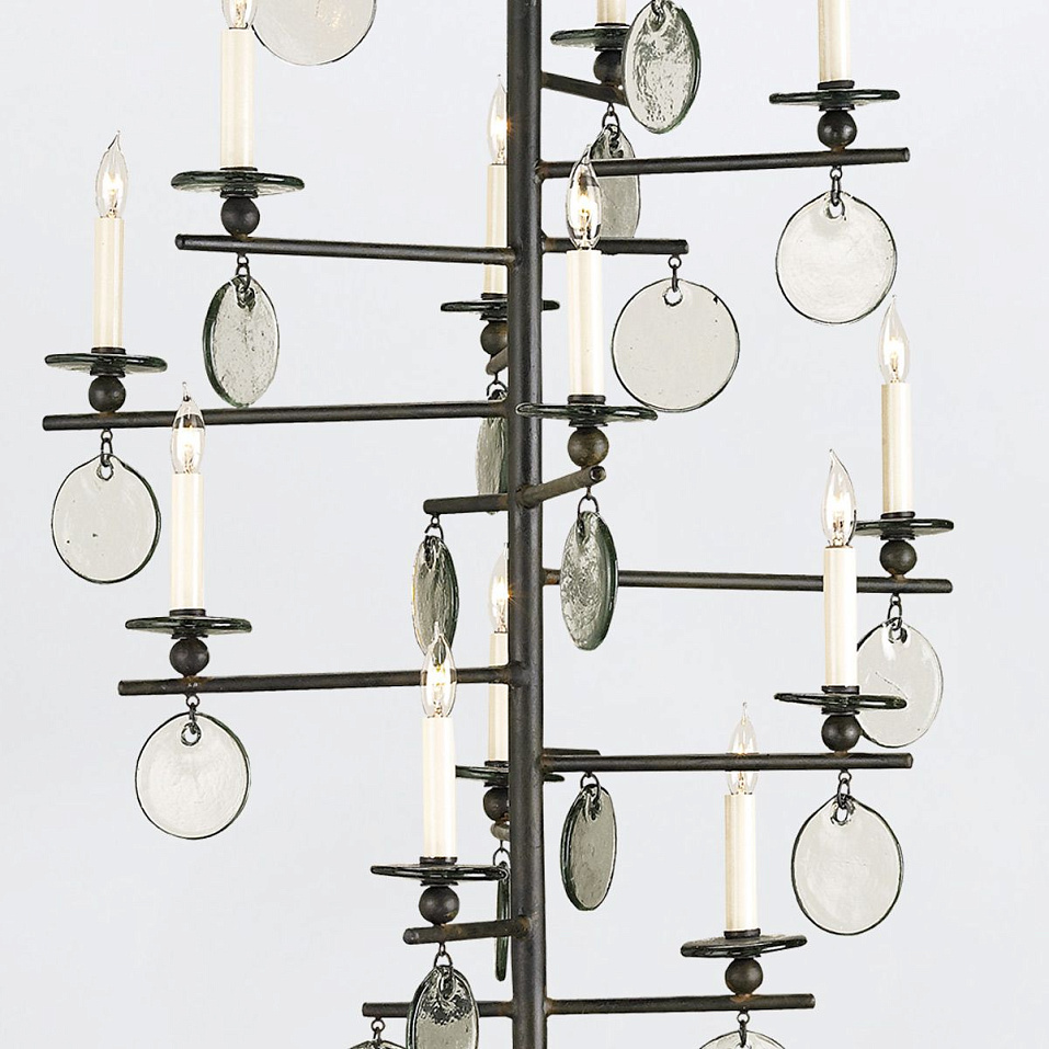 QNC-SETHOS-12P-ABK SETHOS Old Iron/ Recycled Glass/// подвесной E14 12х60  х   