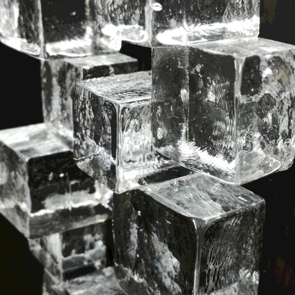 ICE CUBES Wall Lamp ICE CUBE сатинированная латунь/прозрачный// настенный LED 2х5  х   