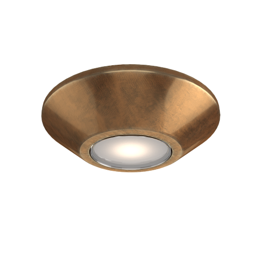 PL-31122  состаренная латунь///матовый встраиваемый GU10LED 1х7  х  PL-31122