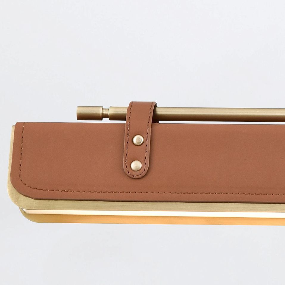 QN-VALISE-LP80-VBS-CL VALISE Vintage Brass/Cognac Leather ///Frosted подвесной LED 1х30  х   