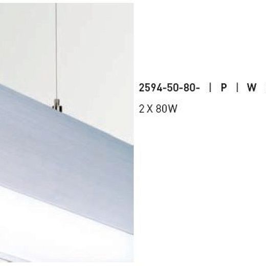 2594-50-80 PN PROFILE 140 black///white подвесной G5 2х80  х  2594-50-80 PN