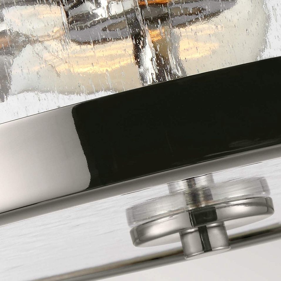 FE-HARROW-SF HARROW Polished Nickel/Clear Seeded// потолочный E27 2х60  х   