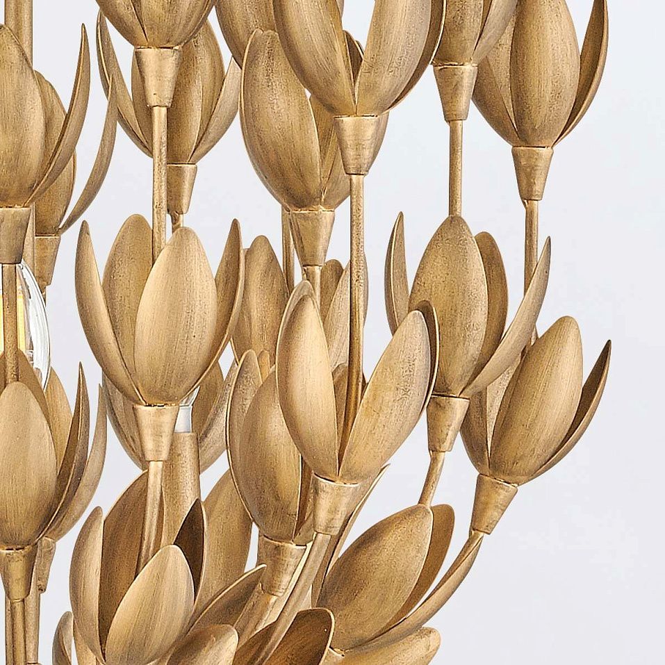 QN-FLORA3-GD FLORA Burnished Gold/// подвесной E14 3х40  х   