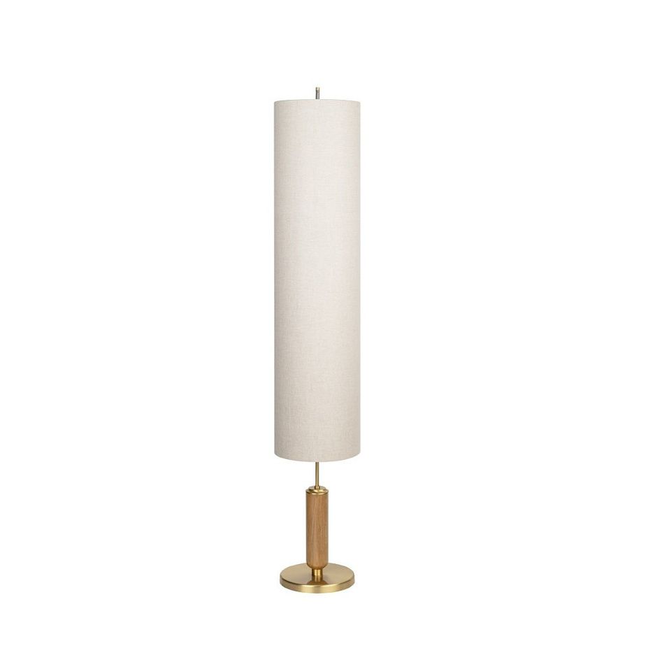 NAT-LS-3(ZM) NATURE matt gold/solid oak/beige// напольный E14 3х60  х   