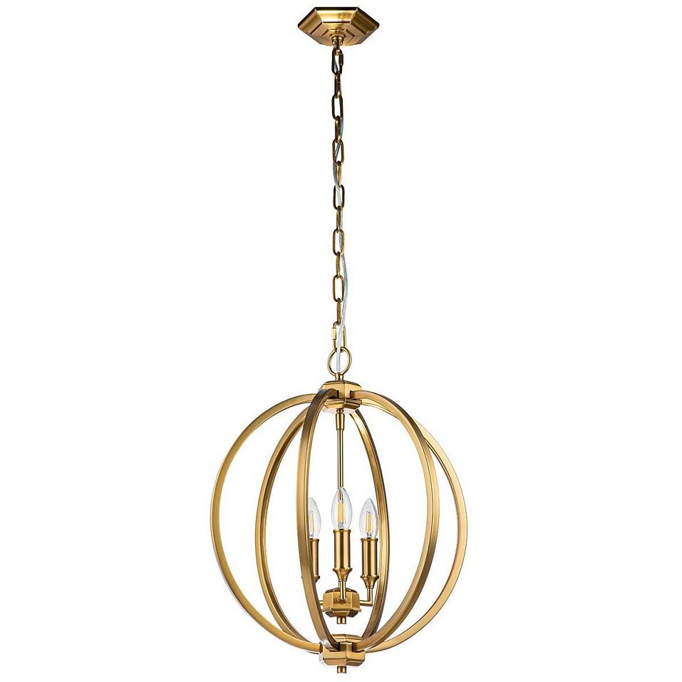 FE-CORINNE-3P-M-BB CORINNE Burnished Brass /Burnished Brass // подвесной E14 3х60  х   