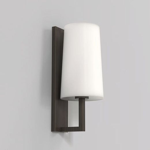 1214010+5018007 RIVA Bronze/Opal White// настенный E27 1х60  х  1214010+5018007