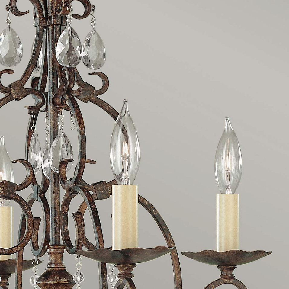 FE-CHATEAU4 CHATEAU Mocha Bronze/// подвесной E14 4х60  х   