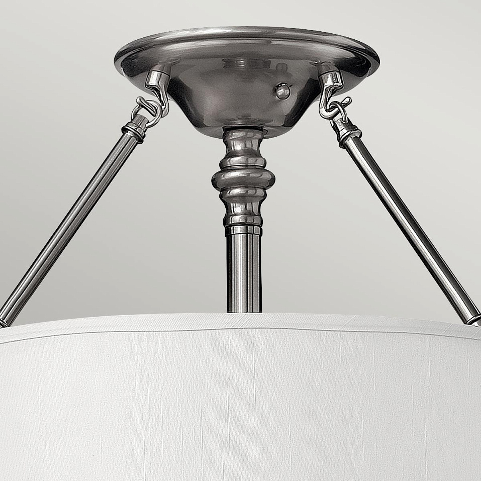 HK-SUSSEX-SF SUSSEX Brushed Nickel /White//белый потолочный E27 3х75  х   