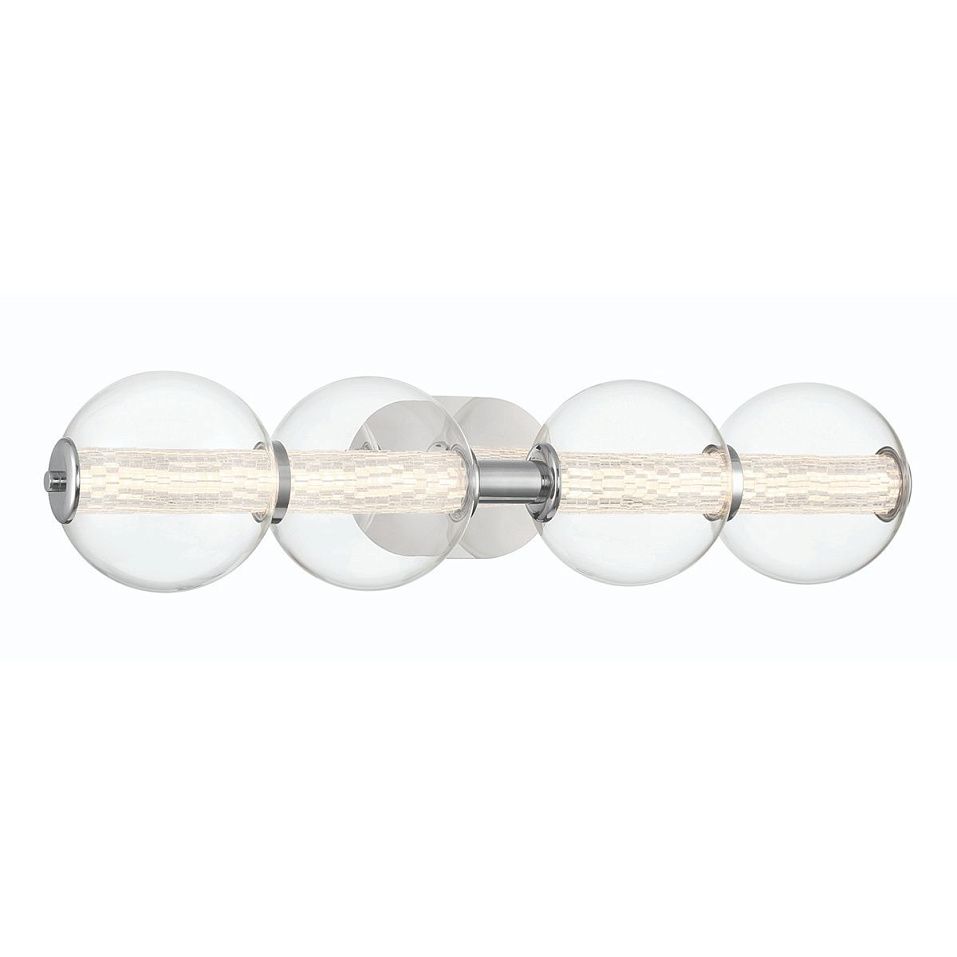QN-ATOMO-4W-PC ATOMO Polished Chrome/Clear// настенный LED 1х13  х   