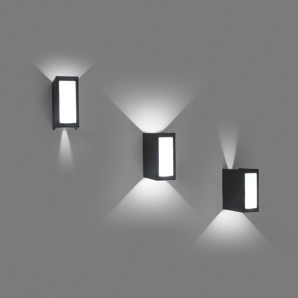 70264 LOG dark grey/opal white// настенный LED 1х9  х   