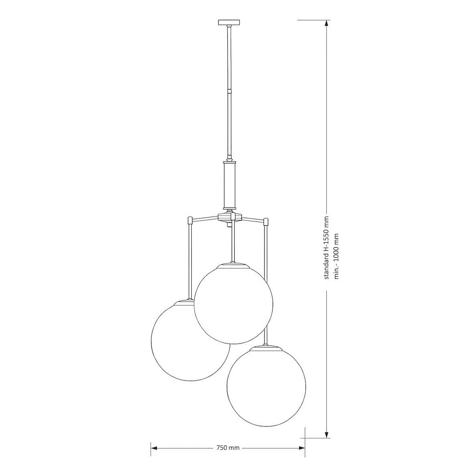 ART-ZWD-3(ZM)G350 ARTU GLASS матовое золото/белый// подвесной E14 9х60  х   