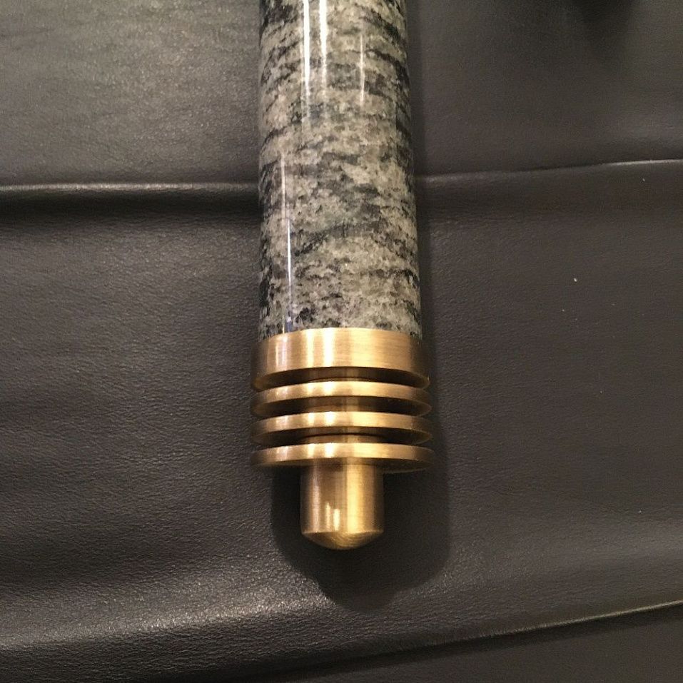 IZA-K-1(P/5)T IZANO brass patina/green grey granit/clear// настенный E14 1х40  х   