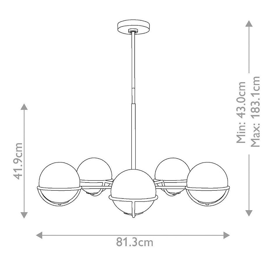 FE-APOLLO5-BB  APOLLO латунь/белый// подвесной G9 5х3.5  х   