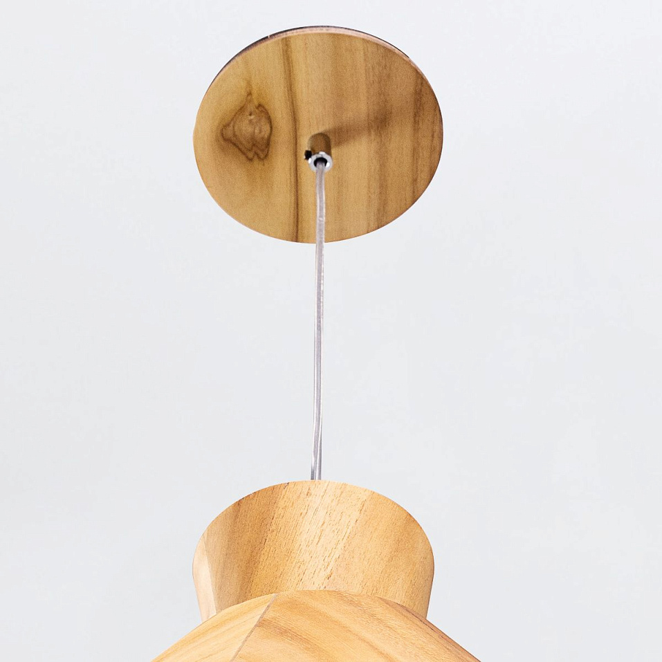 QN-CONICAL-P-M-TEAK  CONICAL Teak Veneer /Teak Veneer // подвесной E27 1х40  х   