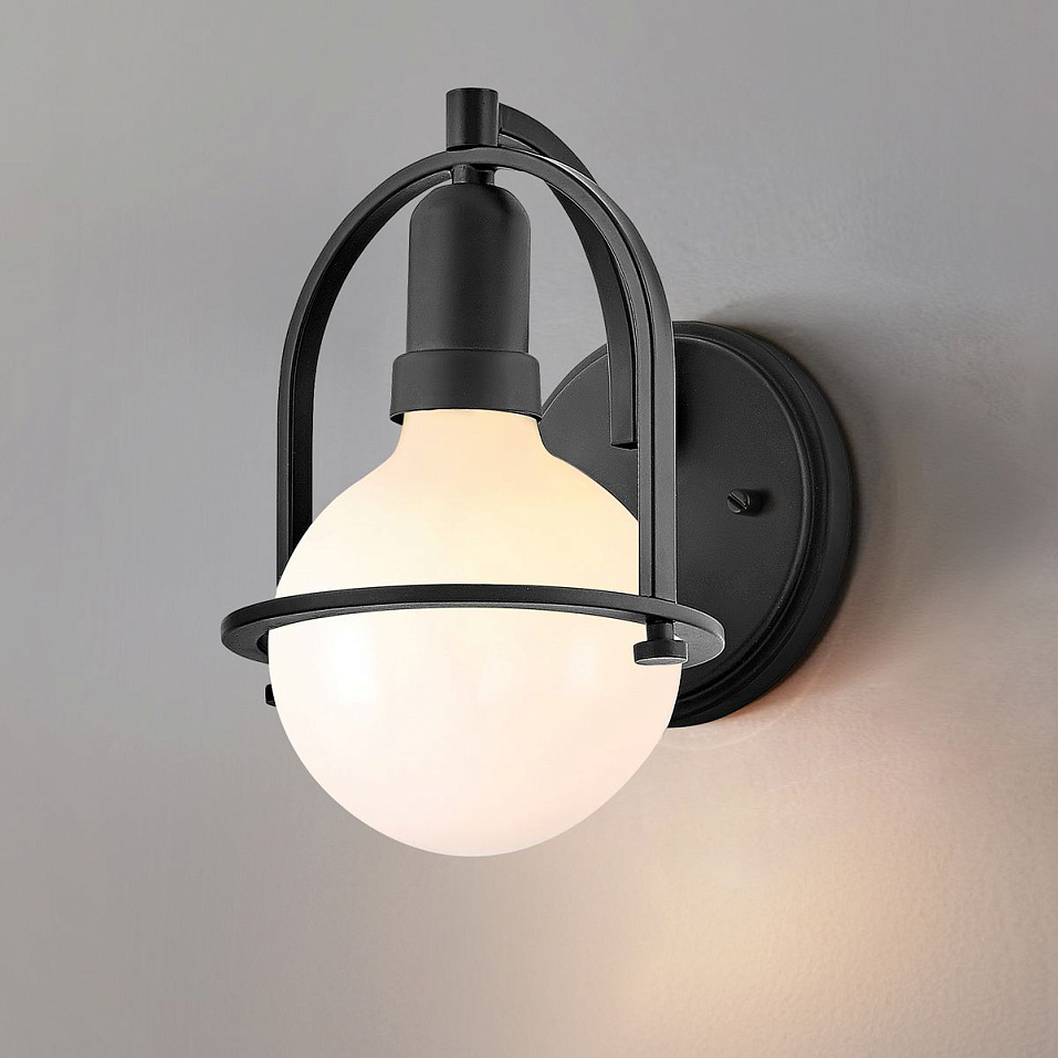 QN-SOMERSET1-BK SOMERSET Black/Opal// настенный E27 1х60  х   