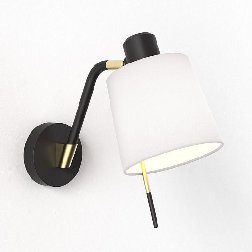 1441001+5013027 EDWARD  Matt Black / Matt Gold/White// настенный E27 1х12  х  1441001+5013027