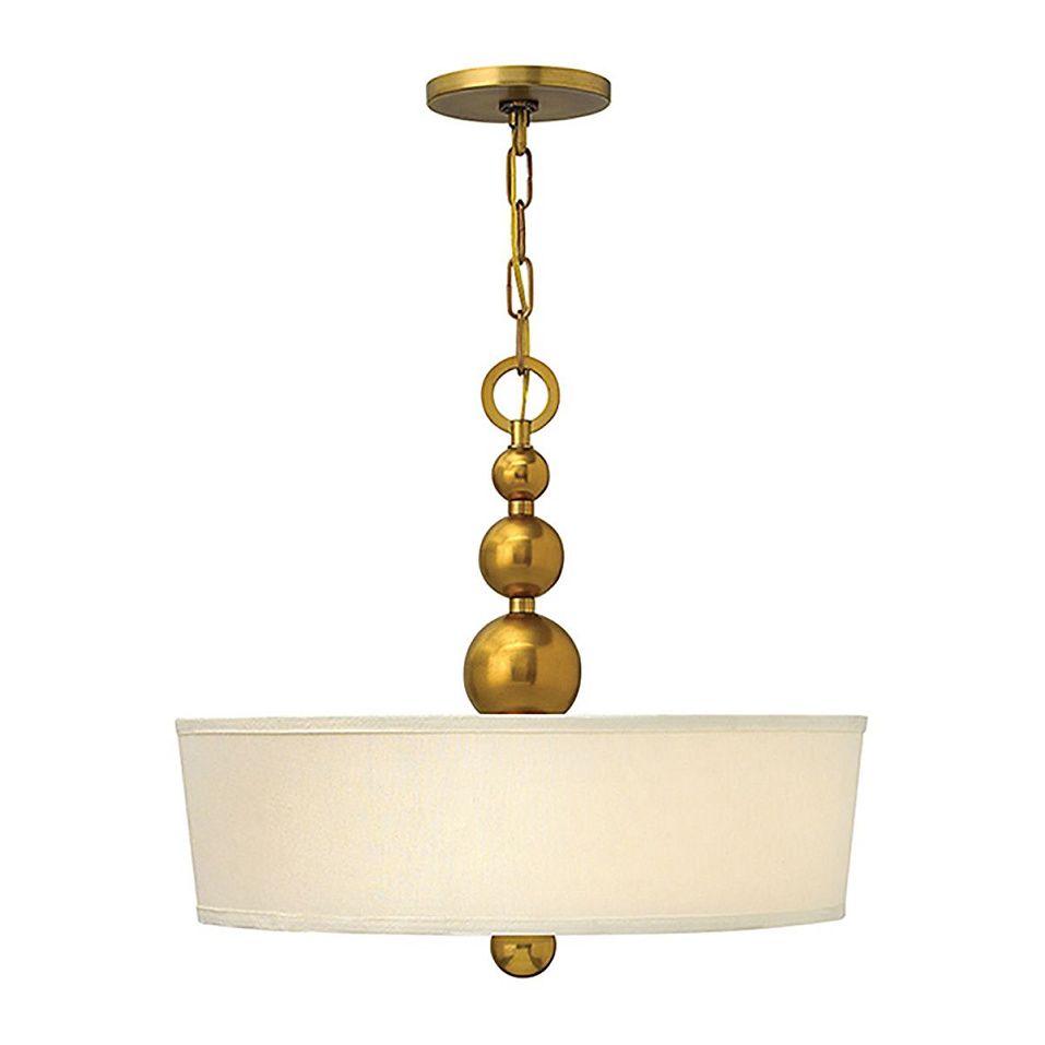HK-ZELDA-P-B-VS  ZELDA Vintage Brass /White//белый подвесной E27 3х60  х   