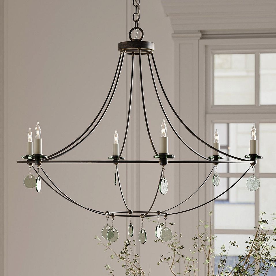 QNC-NOVELLA6-ABK NOVELLA Aged black/ Clear /// подвесной E14 6х60  х   