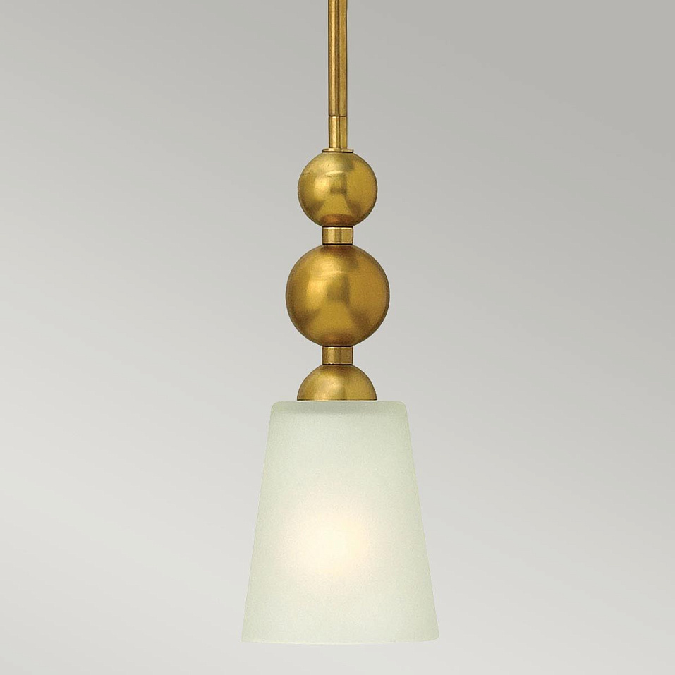 HK-ZELDA-P-A-VS ZELDA Vintage Brass /Etched Glass// подвесной E27 1х60  х   