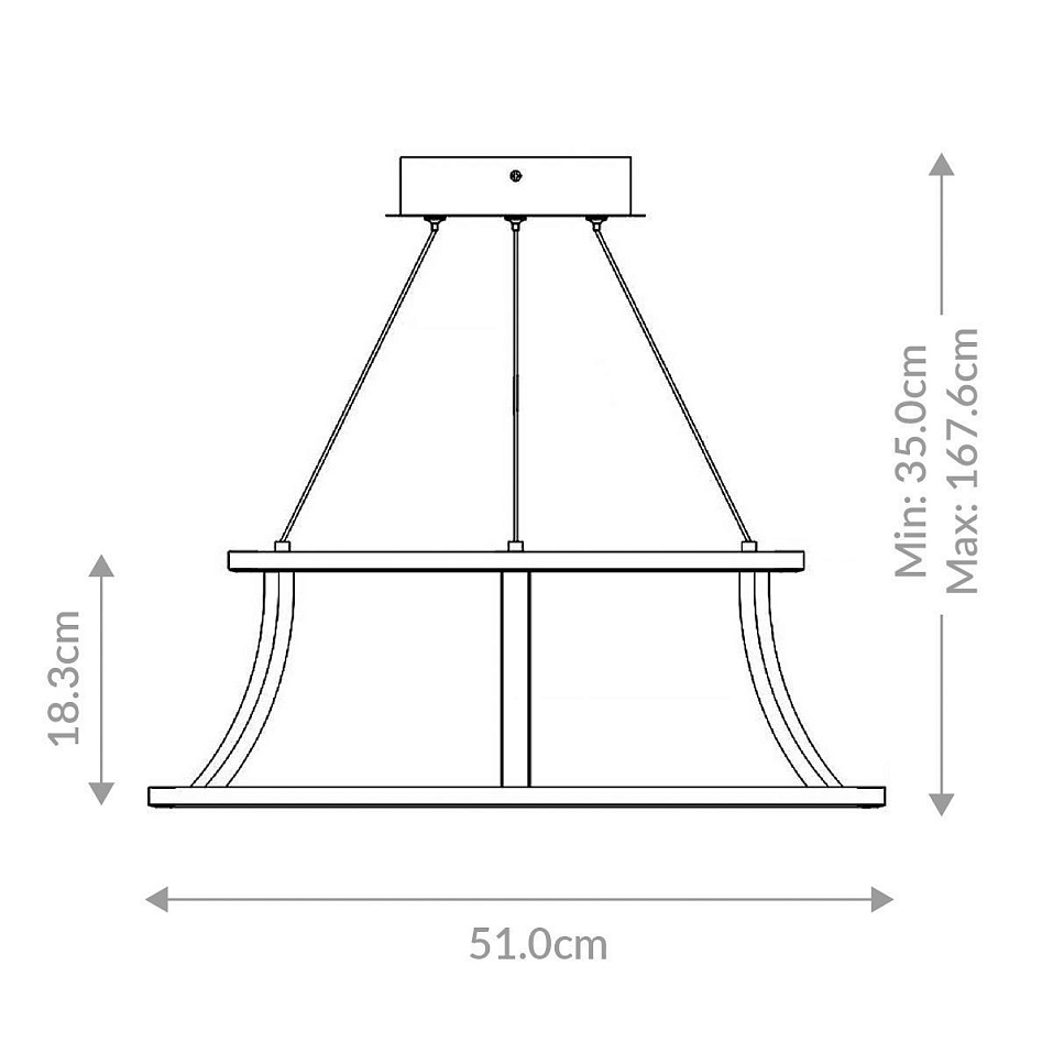 QN-CADOUX-P-BG CADOUX Brushed Gold///белый подвесной LED 1х54  х   