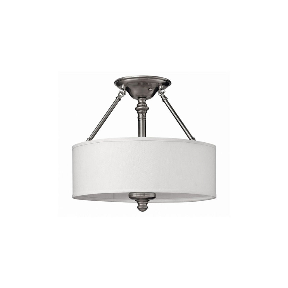 HK-SUSSEX-SF SUSSEX Brushed Nickel /White//белый потолочный E27 3х75  х   