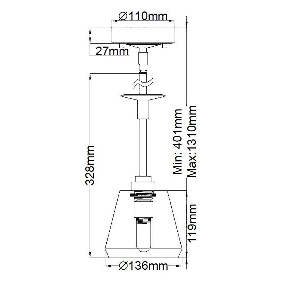 BATH-AGATHA1P-PC AGATHA полированный никель/прозрачный// подвесной G9 LED 1х3.5  х