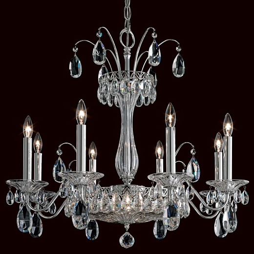 FL7708 40 H FONTANA LUCE блестящее серебро/прозрачный// подвесной E14 10х40  х  FL7708 40 H