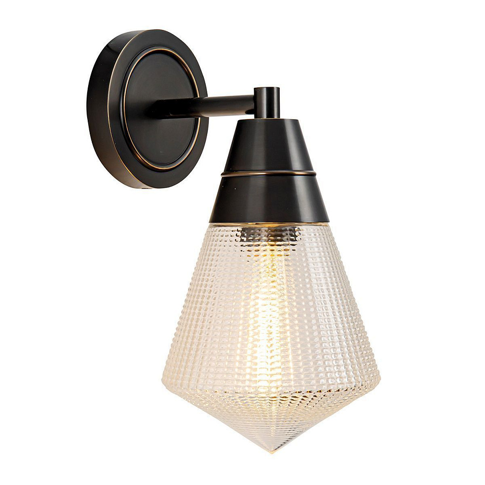 QN-WILLARD-1WB-UBZ-PG WILLARD Urban Bronze/Clear Prismatic// настенный E27 1х60  х   