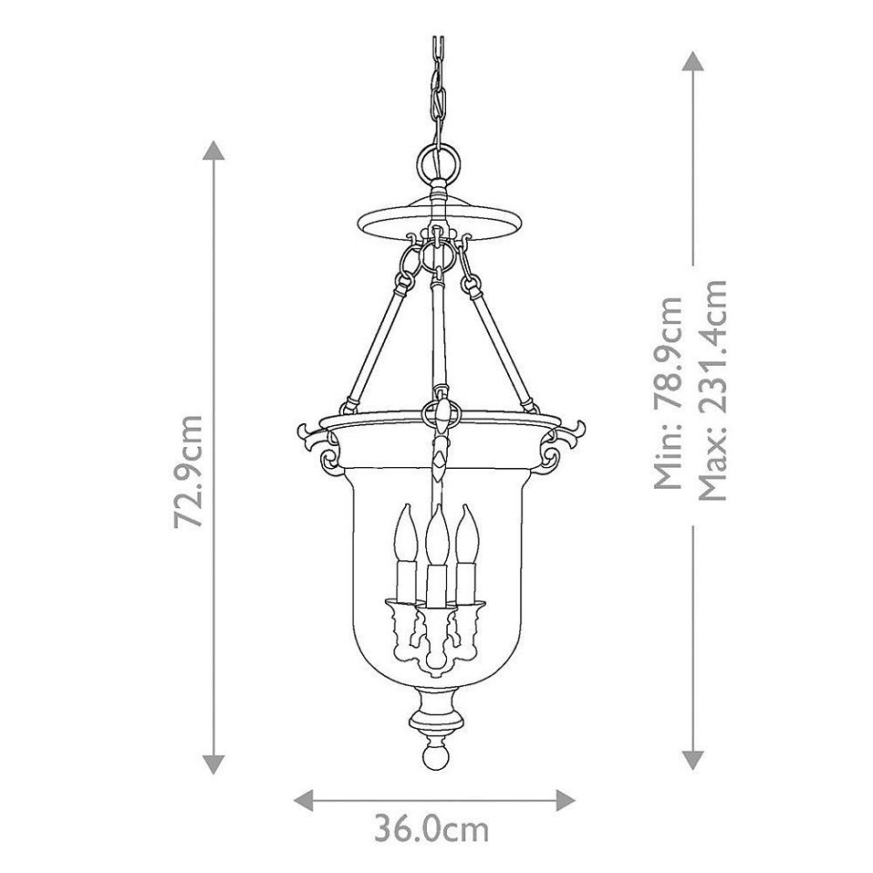 FE-LUMINARY-P-B PENDANTS бронза/прозрачный// подвесной E14 3х40  х   