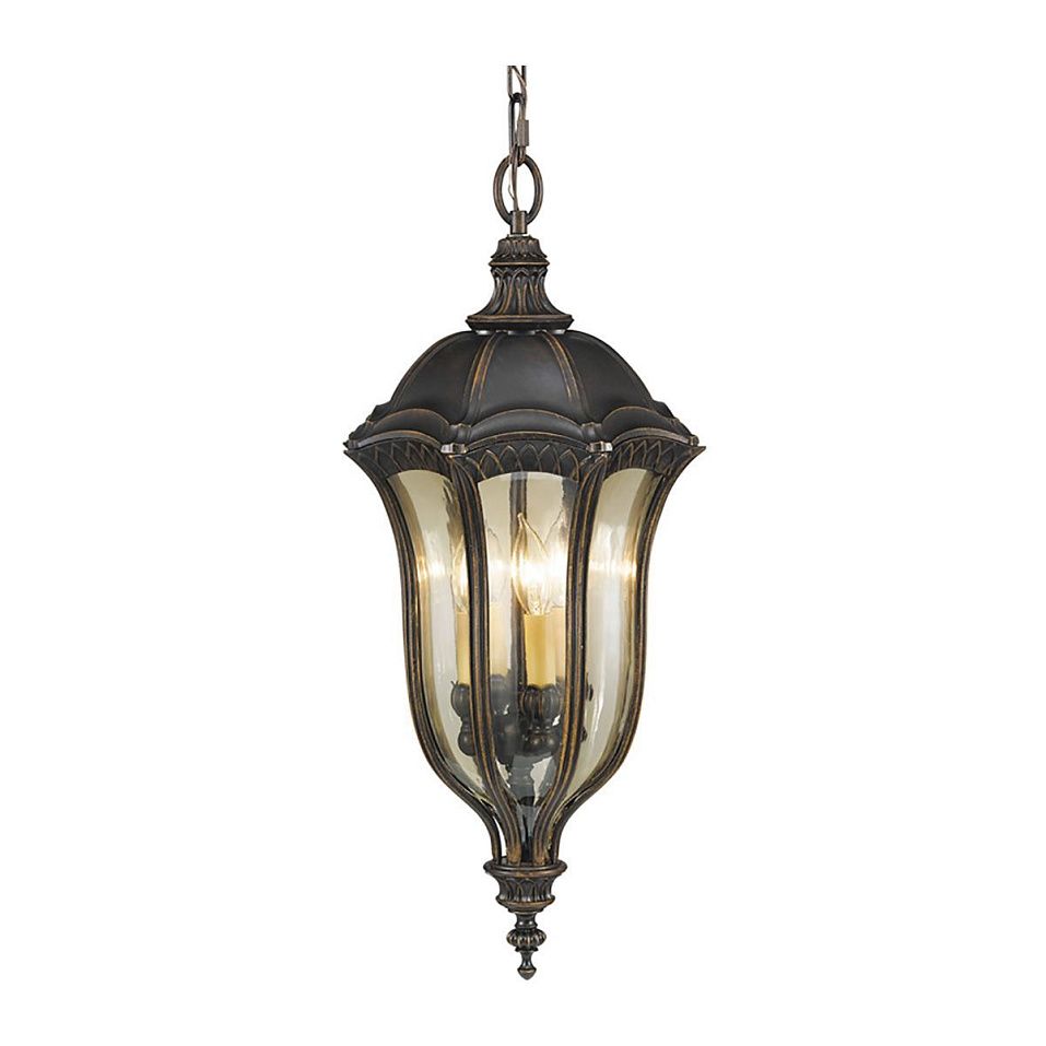 FE-BATONRG8 BATON ROUGE  Walnut/Gold lustre tinted glass// подвесной E14 4х60  х   