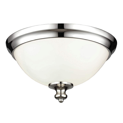 FE-PARKMAN-F-PN PARKMAN Polished Nickel /Opal Glass // потолочный E27 2х60  х  FE-PARKMAN-F-PN