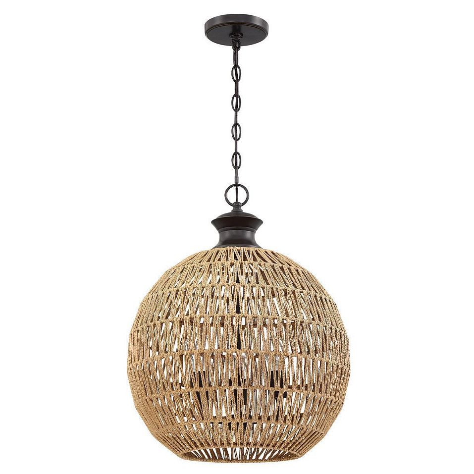 QZ-CASABLANCA-3P-PBZ CASABLANCA Palladian Bronze /Natural // подвесной E27 х60  х   