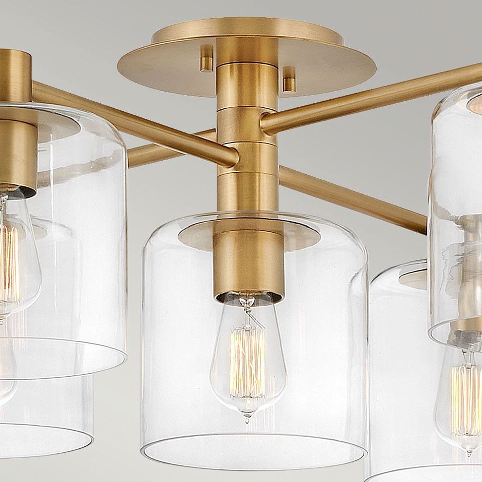 QN-AXEL7-HB  ALEX Heritage Brass /Clear// потолочный E27 7х60  х   