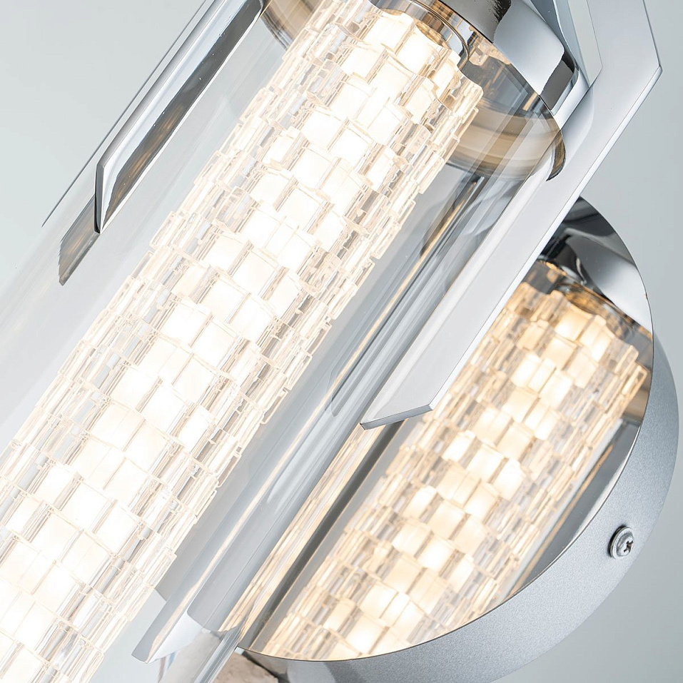 QN-ESPADA-1W-PC ESTRADA Polished Chrome/Clear//прозрачный настенный LED 1х18  х   